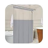 Cortina Box Para Banheiro Com Visor 100 PVC 1 38m X 1 98m Cor Cinza