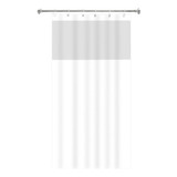 Cortina Box Visor Transparente Com Gancho Pvc Para Banheiro