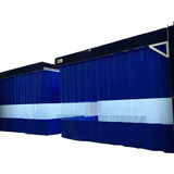 Cortina Cabine Azul Com Visor 2 920 L X 2 245 A Completa