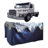 Cortina Cetim 02 Peças Frente E Lateral Caminhão Scania 112