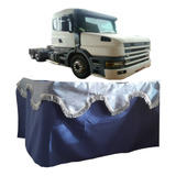 Cortina Cetim Jogo 4 Peças Frente E Meio Caminhão Scania 124