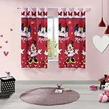 Cortina Com Ilhós Microfibra Infantil Estampada Minnie 1 50 M X 1 80 M Com 2 Peças Produto Importado