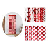 Cortina Coração Decoração Para O Dia Dos Namorados Vermelho
