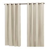 Cortina Corta Luz 2 0 Larg X 2 30 Alt Blackout Com Ilhós Pvc Cor Bege