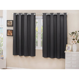 Cortina Cozinha Blackout Tecido 2 80x1 60 Sala Quarto Full Cor Preto