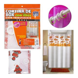 Cortina De Box Banheiro Com Ganchos 1 35m X 2 00m