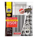 Cortina De Box Banheiro Vinil Estampado Com Ilhós 1 35m X 2m Cor Visor Estampado Fashion