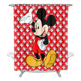 Cortina De Chuveiro Engraçada Mickey Minnie Mouse E 12 Gan