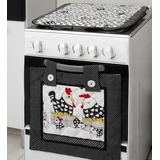 Cortina De Forno Capa P tampa Fogão 4 Bocas Capa Galão