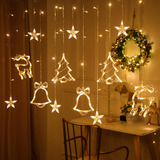 Cortina De Led Cascata Estrela Sinos Natal Arvore Decoração