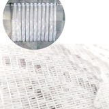 Cortina De Vitrô Para Banheiro 90 X 70cm Rendada Branca