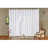 Cortina De Voal Com Forro 4 00 X 1 60 Ilhós 10cm Barra Larga