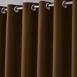 Cortina Em Tecido Blackout 2-80 M X 2-30 M Corta Luz Para Sala- Quarto- Escritório -Tabaco-