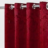 Cortina Em Tecido Jacquard Royal 2 70 M X 2 30 M Vermelho