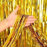 Cortina Festa 1m X 2m Metalizada Decorativa Dourado