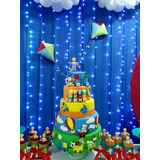 Cortina Festas Em Tecido Voil 2 M X 3 M parte Única