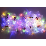 Cortina Fio D Fada 130l Estrela Figura Natalina 2 5m Bivolt Cor Das Luzes Colorido 110v 220v
