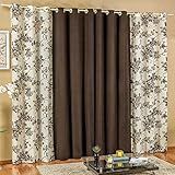 Cortina Floratta Tabaco 2 00m X 1 70m P Varão Simples