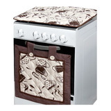 Cortina Forno Capa P tampa Fogão 4 Bocas Lindas Estampas