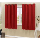 Cortina Infantil Blackout Blecaute Corta Luz 2 80 M X 1 60 M Cor Vermelho