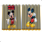 Cortina Infantil Temática 2 60x1 50 Mtrs Mickey Mouse Mod1