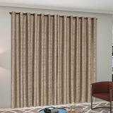 Cortina Jacquard Atena Caqui Floral 3 00 M X 2 80 M