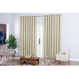 Cortina Jacquard Sala E Quarto 2 70mts X 2 30mts Cor Palha