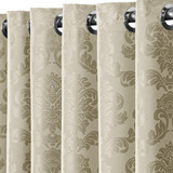 Cortina Jacquard Sala E Quarto 2 80mts X 2 20mts Esticado Cor Palha