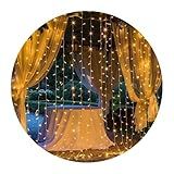 Cortina Led 3x2 Metros 300L Conector M F Branco Quente Frio Casamento Festa Branco Quente 127V 
