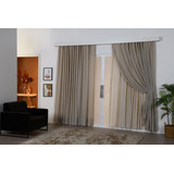 Cortina Linho D Gaze 6 00x2 30 Trilho Suíço Max C microfibra