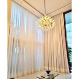 Cortina Linho Flame Gaze Trilho Suíço 6 00x2 80 Sanca Alta
