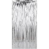 Cortina Metalizada Make Para Decoração Prata 1x2 Metros
