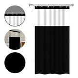 Cortina Para Box Banheiro Antimofo Com Visor Transparente