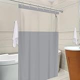Cortina Para Box De Banheiro Com Ganchos E Visor Liso 100 PVC 1 38x1 98m Cinza