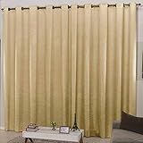 Cortina Para Sala E Quarto 3 00m Larg X 2 50m Altura Tecido Cetim Amassadinho Dourado