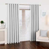 Cortina Para Sala E Quarto 300x280 Com Ilhos Para Varão Cor Branco