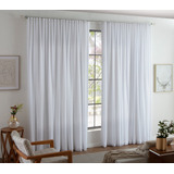 Cortina Para Trilho Comum De Voil Com Forro 3 00 X 2 60