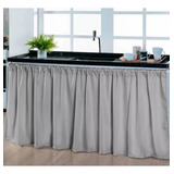 Cortina Pia Cozinha Balcão 3 Metros Por 80 Cm De Altura