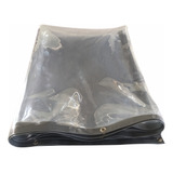 Cortina Plástica Transparente Ilhós 3 X 2 4 M Resistente