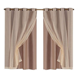 Cortina Sala Quarto 2 00x1 40 Blackout Com Voil Voal Liso