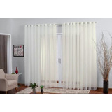 Cortina Voil 3 00x2 50 Sala Ou Quarto Ilhós Cromado P Varão