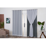 Cortina Voil Com Foro Blackout 2 50x2 20 Quarto sala Varão