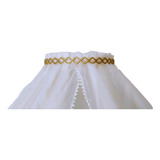Cortinado Mosquiteiro Veu Voil Pompom Branco Frete Gratis