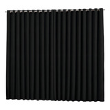 Cortinas Gabi Pires Enxovais Blackout Tecido 3 00x2 80 Com Ilhos Cromado Cor Preto