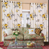 Cortinas Para Sala Ou Quarto 3m X 2 2m Estampada Flor Bela Janela Casa Linda Usar Em Varão De 2 Metros Cor Amarelo