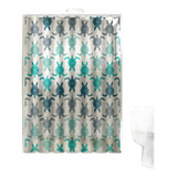 Cortinha Para Box De Banheiro Pvc Tartaruga 1 40 X 2 00