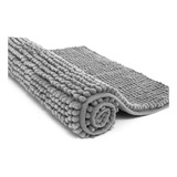 Corttex Tapette Dallas De Banheiro Macarrãozinho Bolinha Antiderrapante Plus Cor Cinza Liso