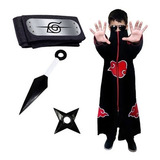 Cosplay Manto Akatsuki Itachi Kunai Naruto Shuriken A16