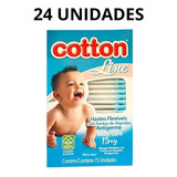 Cotonete Cotton Hastes Flexíveis 24 Caixas C 75 Unidades