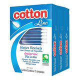 Cotonete Cotton Line Hastes Flexíveis Algodão